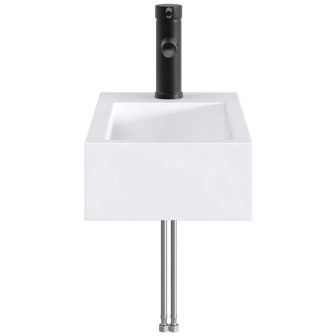 Lavabo da bagno Nero Opaco 45,5 x 25,5 x 13 cm Metallo - Foto 8