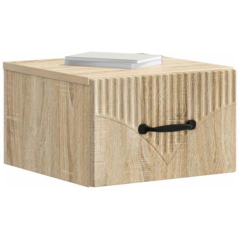 Mobiletto da notte a muro Rovere Sonoma 34,5 x 33 x 20 cm - Foto 2