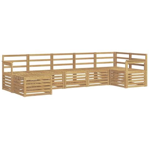 Set di divani da esterno 7 pcs Bianco - Foto 1