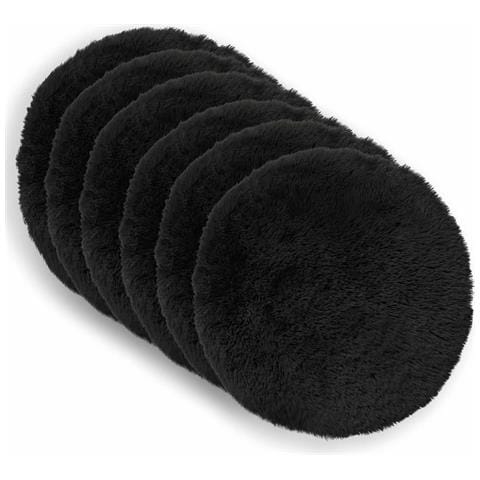 Cuscino con cuscino HEERLEN 2 pz Nero Fleece PV - Foto 1