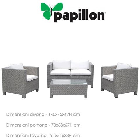 Salotto arredo giardino in polyrattan con cuscini mod. Maratea 4 posti - Foto 6