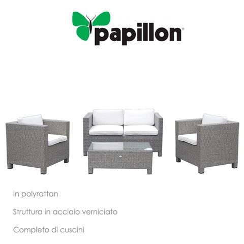 Salotto arredo giardino in polyrattan con cuscini mod. Maratea 4 posti - Foto 2