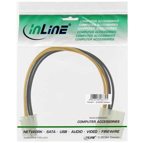 cavo adattatore alimentazione interna da alimentatore atx 5,25" a mainboard p4 4pin, 20cm - Foto 2