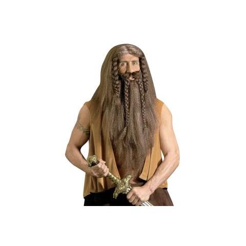 PARRUCCA BARBARO CON BARBA E BAFFI in sc - Foto 1