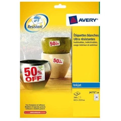 Etichette in Poliestere per Stampanti 6.35 x 3.39 cm Confezione 10 fogli - Foto 1