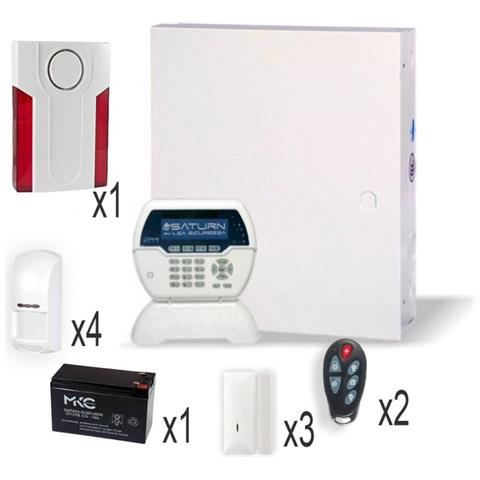 Lga sicurezza antifurto casa saturpro136 kit 1 wireless e filare supervisionato combinatore gsm e pstn espansione bus 128 zone filari Antifurto casa