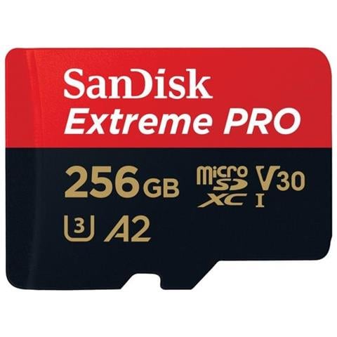 Extreme Pro Scheda di Memoria microSDXC da 256 GB e Adattatore SD con App Performance A2 e Rescue Pro Deluxe, fino a 170 MB / sec, Classe 10, UHS-I, U3, V30 - Foto 2