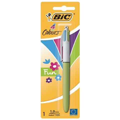 887776 - Penna A Sfera A 4 Colori Di Scrittura, Durezza Tratto: Media (0,4 Mm), Colore Inchiostro: Rosa / viola / turchese / verde - Foto 3