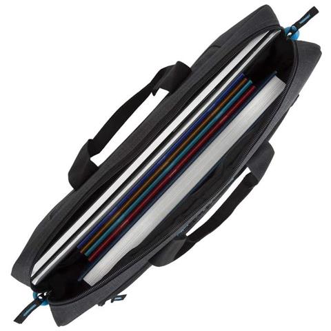 Borsa Regent 8058 per Notebook fino a 17.3" in Poliestere Colore Nero e Ciano - Foto 2