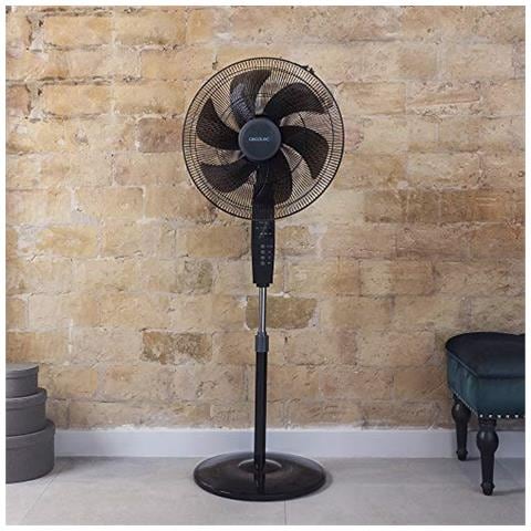 Ventilatori A Piantana Energy Silence Max Flow Control. 18 Pollici (45 Cm), 6 Lame, Potenza 70 W, Motore In Rame, 3 Velocità, Oscillazione 75 °, Altezza Regolabile, Timer, Telecomando - Foto 2