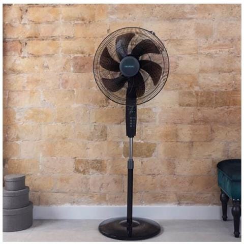 Ventilatori A Piantana Energy Silence Max Flow Control. 18 Pollici (45 Cm), 6 Lame, Potenza 70 W, Motore In Rame, 3 Velocità, Oscillazione 75 °, Altezza Regolabile, Timer, Telecomando - Foto 5