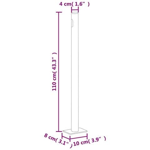 Tenda Laterale Retrattile Per Patio 180x500 Cm Crema - Foto 7
