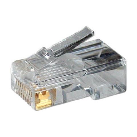 Mp0002 Spina Modulare Cat5eadatto Per Cavo Tondo 8p8cspina Non Schermatacontatti Placcati Oro, Trasparente - Foto 9