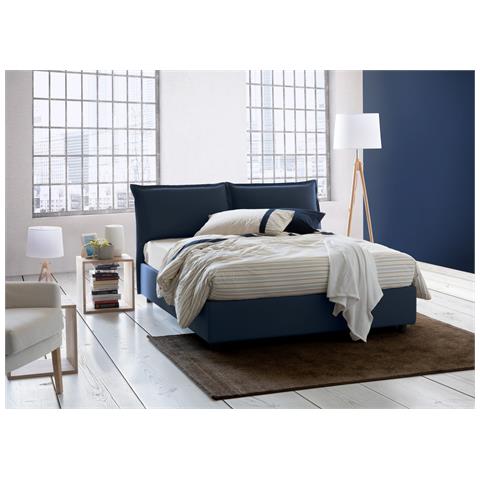 TALAMO ITALIA Letto contenitore Matrimoniale francese Veronica Made in Italy Testata e rivestimento in tessuto Apertura frontale con materasso cm 140x190 incluso Blu TALAMO ITALIA Letto contenitore Matrimoniale francese Veronica Made in Italy Testata e rivestimento in tessuto Apertura frontale con materasso cm 140x190 incluso Blu