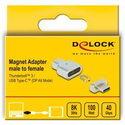 Thunderbolt? 3 / Usb Type-c? (modalità Dp Alt) 8k 30 Hz Adattatore Magnetico Maschio A Femmina - Foto 3