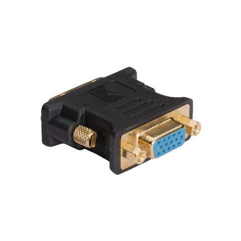 DVI-I male / VGA female, DVI-I, VGA, Maschio / femmina, Antracite, Oro, Plastica - Foto 2