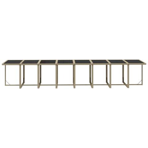 Set Da Pranzo Per Giardino 21pz Con Cuscini In Polyrattan Beige - Foto 8