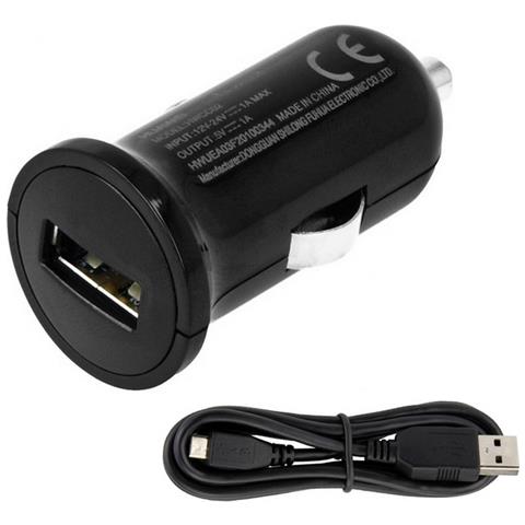 Caricabatterie Da Auto Originale Per Accendisigari Usb Hwcc02 5w+ Cavo Microusb 1a Black - Foto 1