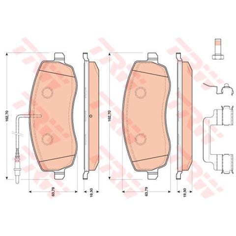 Serie Pattini Citroen C8 2.2d Gdb1820 - Foto 1