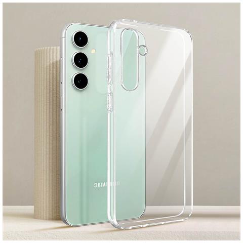 Cover Per Samsung Galaxy S23 Fe Silicone Angoli Antishock Air Cushion, Trasparente - Foto 5