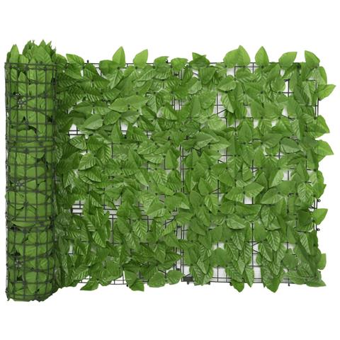 Schermo Privacy Da Balcone Con Foglie Verde 600x75 Cm - Foto 2