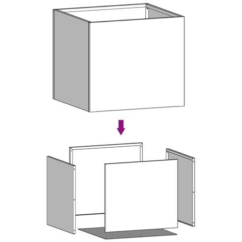 Fioriere 2 pz Antracite 32x30x29 cm in Acciaio - Foto 10