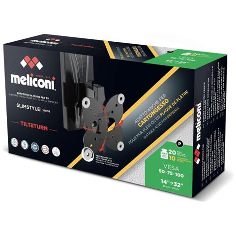 Supporto Lcd 14/32"" Kg 20 Slimstyle Plus 100St Cg Nero Cartongesso - Foto 1
