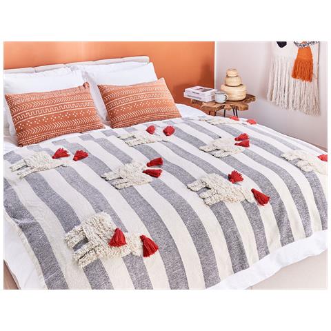 Coperta Namtar Cotone 125 X 150 Cm Bianco - Foto 1