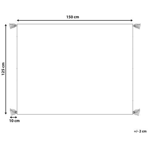 Coperta Namtar Cotone 125 X 150 Cm Bianco - Foto 11