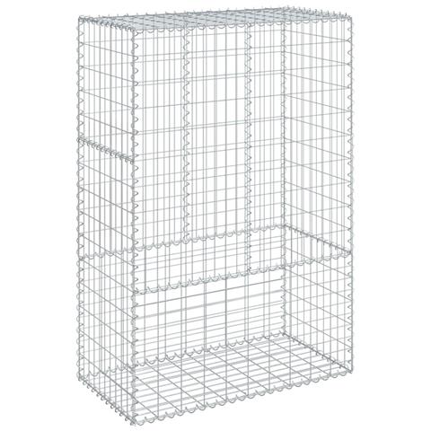 Cesto Gabbione Con Copertura 100x50x150 Cm In Ferro Zincato - Foto 2