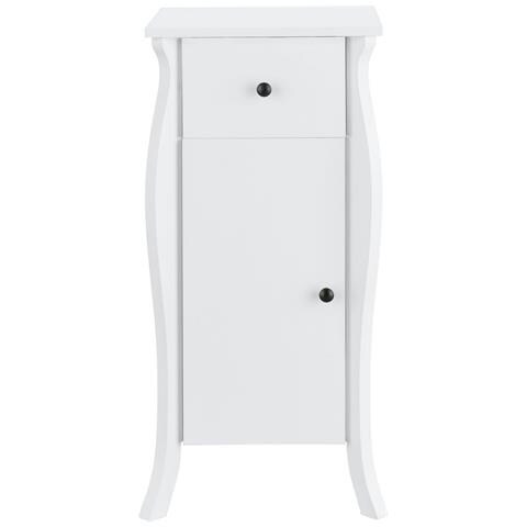 Ludwig Mobile Con 1 Anta E 1 Cassetto In Truciolare Bianco - Foto 2