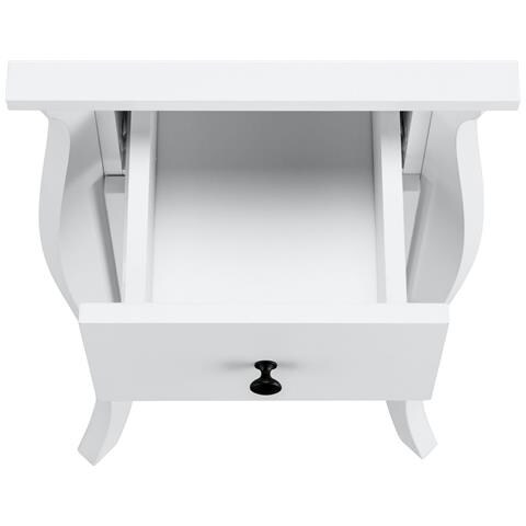 Ludwig Mobile Con 1 Anta E 1 Cassetto In Truciolare Bianco - Foto 6