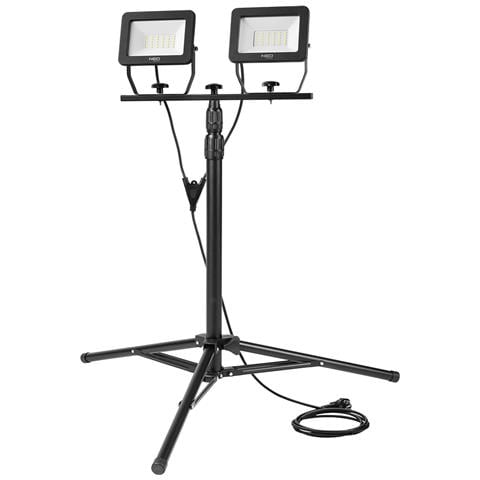 Doppio Faretto 2x50w Smd Led 8500lm 230v Su Stativo 1,8m - Foto 1