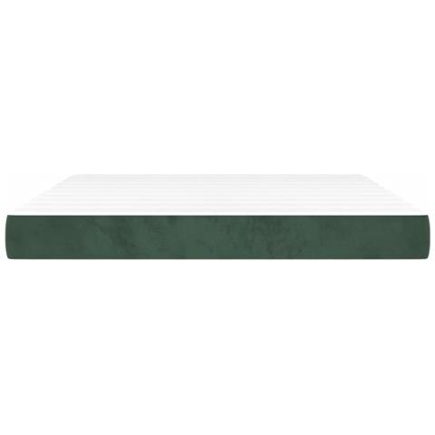 Materasso A Molle Verde Scuro 160x220x20 Cm In Velluto - Foto 3