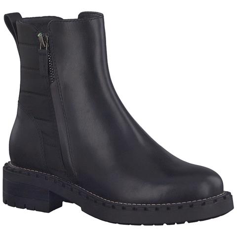 Black Casual Closed Booties Stivaletti Pelle Scarpe Donna Nero Eu 37, 1-25435-29 001 - Foto 2