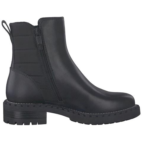 Black Casual Closed Booties Stivaletti Pelle Scarpe Donna Nero Eu 37, 1-25435-29 001 - Foto 3