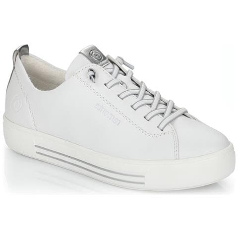 White Casual Closed Sport Shoe Sneakers Pelle Scarpe Donna Bianco Eu 40, D0913-80 - Foto 2