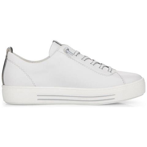 White Casual Closed Sport Shoe Sneakers Pelle Scarpe Donna Bianco Eu 40, D0913-80 - Foto 3