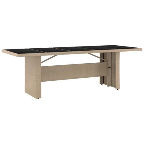 Set da Pranzo da Giardino 11 pz con Cuscini Beige in Polyrattan - Foto 2