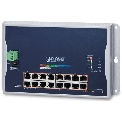 WGS-4215-16P2S switch di rete Gestito L2 Gigabit Ethernet (10/100/1000) Supporto Power over Ethernet (PoE) Nero - Foto 1