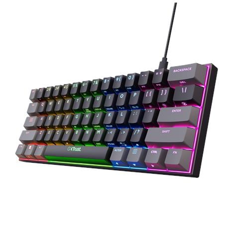 GXT 867 Acira tastiera Gaming USB QWERTZ Tedesco Nero, Grigio - Foto 1