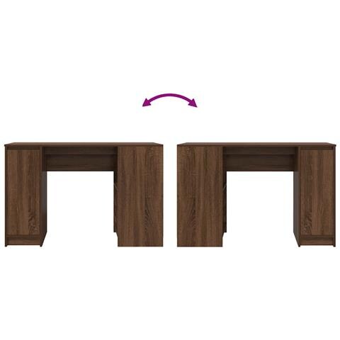 Scrivania Rovere Marrone 120x42x76 cm in Legno Multistrato - Foto 2