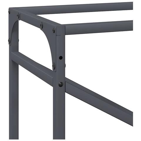 Rastrelliera per Legna da Ardere Antracite 60x25x100 cm - Foto 2