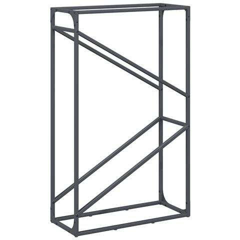 Rastrelliera per Legna da Ardere Antracite 60x25x100 cm - Foto 1
