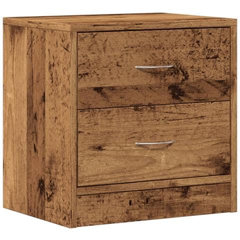 Comodino Legno Vecchio 40x30x40 Cm In Truciolato - Foto 2