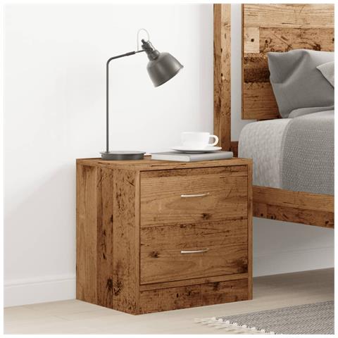 Comodino Legno Vecchio 40x30x40 Cm In Truciolato - Foto 3