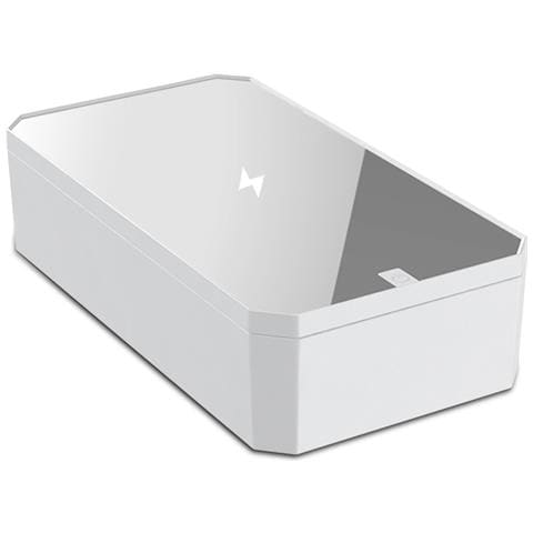 Sterilizzatore Uv Led Con Caricatore Wireless E Specchio Per Trucco 10x18x4 Cm. Colore Bianco - Foto 2