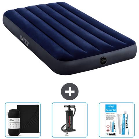 Set Materassino Gonfiabile - 191x99x25 Cm - Blu - Include Accessori Coordinati Cb7 - Foto 1