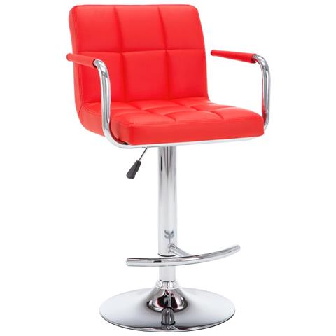 Lusso Casadino - Sgabelli Da Bar 2 Pz Rossi In Similpelle - Foto 2