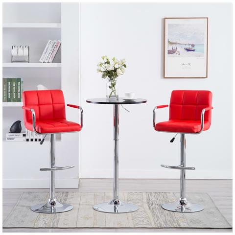 Lusso Casadino - Sgabelli Da Bar 2 Pz Rossi In Similpelle - Foto 8